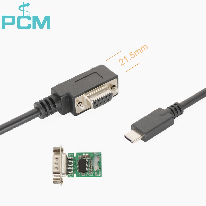 RS232 DB9 Female To USB 3.1 C 90 Degree Serial Cable